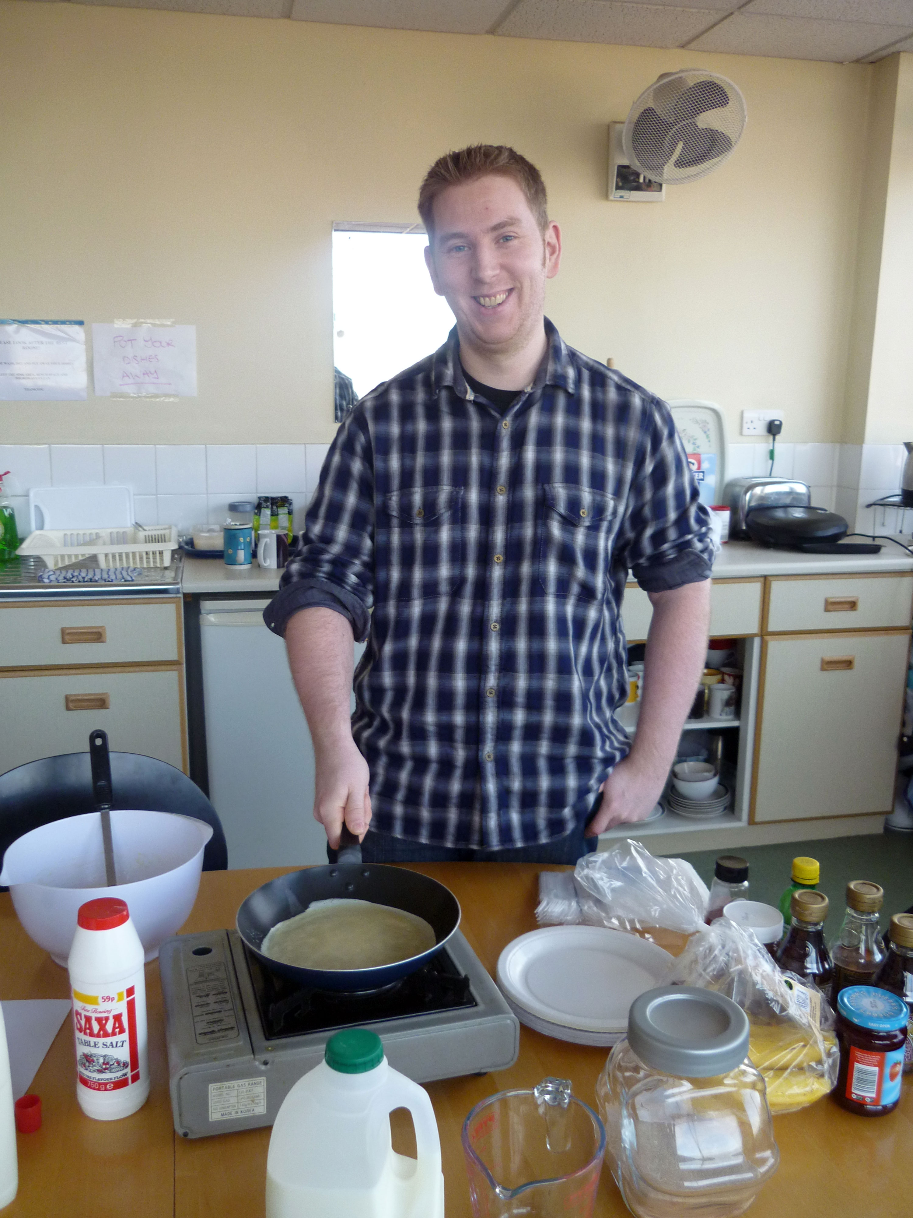 Cintra Software Developer, Tom on Pancake Day