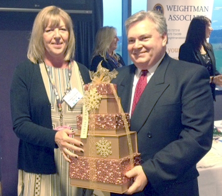 Sales Manager Paul Tweddle with prize winner, Julie Currie
