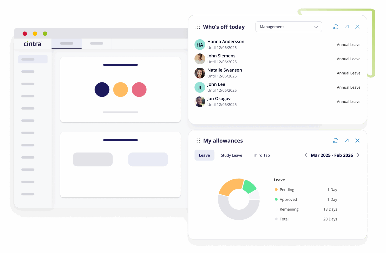 Absence Management Software | Cintra HR & Payroll