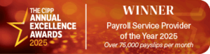 CIPP payroll service provider of the year 2025